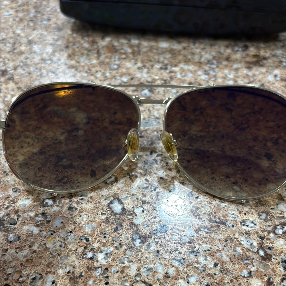 Diff Gold Aviator Sunglasses View 4